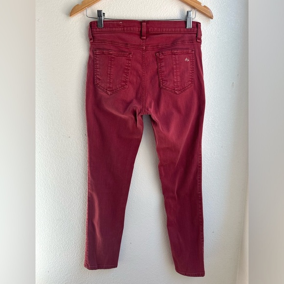 Rag and Bone | Washed Red Skinny Jeans - Picture 5 of 11
